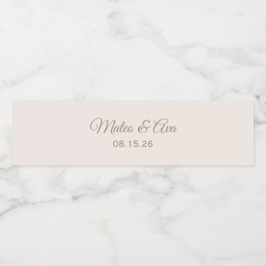 Aangepast huwelijk waterfles etiket (Enkel label)