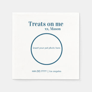 Aangepast huwelijksdienblad Napkin Dog/Cat/Pet Servet