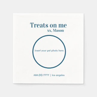 Aangepast huwelijksdienblad Napkin Dog/Cat/Pet Servet