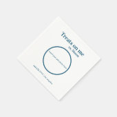 Aangepast huwelijksdienblad Napkin Dog/Cat/Pet Servet (Hoek)