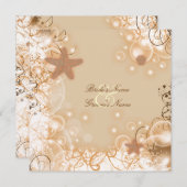 Aangepast huwelijksfeest met elegant kaart (Voorkant / Achterkant)