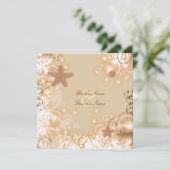 Aangepast huwelijksfeest met elegant kaart (Staand voorkant)