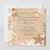 Aangepast huwelijksfeest met elegant kaart (Achterkant)