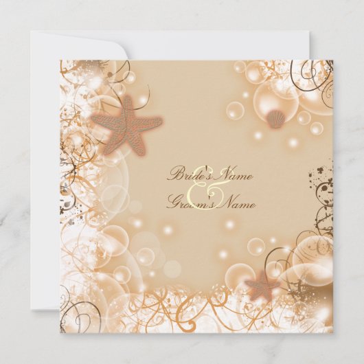 Aangepast huwelijksfeest met elegant kaart (Voorkant)