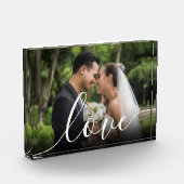 Aangepast Huwelijksfotografieschrift Liefde Fotoblokken (Links)