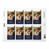 Aangepast huwelijksfotoMonogram Etiket (Full Sheet)