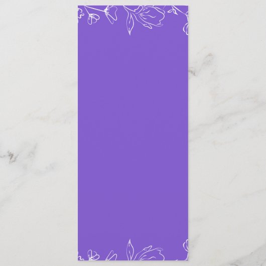 Aangepast huwelijksmenu – voorgerecht, entrees & d menu (Achterkant)