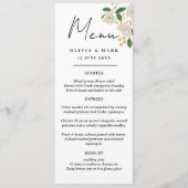 Aangepast huwelijksmenu – voorgerecht, entrees & d menu (Voorkant)