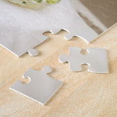 Aangepast huwelijksmonogram fotocollage legpuzzel (Zijkant)