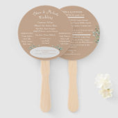 Aangepast huwelijksprogramma Handje Fan Handwaaier (Voorkant en achterkant)