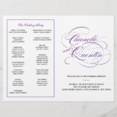 Aangepast huwelijksprogramma - Paars (Voorkant)