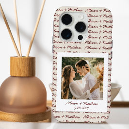 Aangepast huwelijksreis-cadeau Wifey & Hubby telef iPhone 15 Pro Case