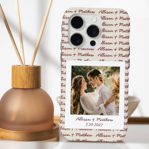 Aangepast huwelijksreis-cadeau Wifey & Hubby telef iPhone 15 Pro Case
