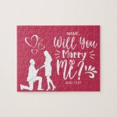 Aangepast huwelijksvoorstel Jigzaag Puzzle Legpuzzel (Horizontaal)