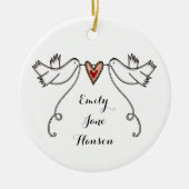 Aangepast huwelijksvoorstel Marry Me Gift Cerami Keramisch Ornament (Voorkant)