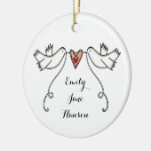 Aangepast huwelijksvoorstel Marry Me Gift Cerami Keramisch Ornament (Links)