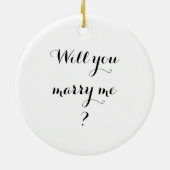 Aangepast huwelijksvoorstel Marry Me Gift Cerami Keramisch Ornament (Achterkant)