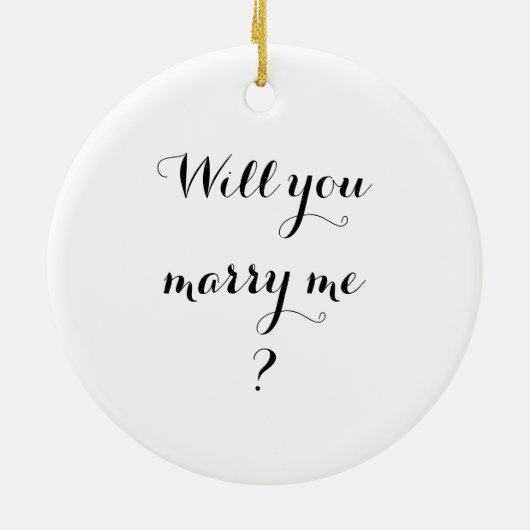Aangepast huwelijksvoorstel Marry Me Gift Cerami Keramisch Ornament (Achterkant)