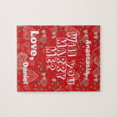 Aangepast huwelijksvoorstel wil je met me trouwen legpuzzel (Horizontaal)