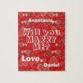 Aangepast huwelijksvoorstel wil je met me trouwen legpuzzel (Verticaal)