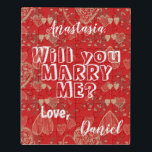 Aangepast huwelijksvoorstel wil je met me trouwen puzzel<br><div class="desc">De vraag stellen: "Wil je met me trouwen?" Volg je hart en doe een verrassend aandenken schattig voorstel aan je vriendin om de herinneringen aan je begin je hele leven te genieten! Volledig aanpasbare berichttekst op levendige rode harten met Valentijnse en uw namen. U kunt tekst vervangen door uw eigen...</div>