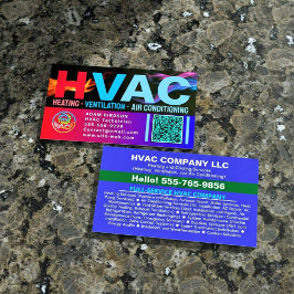 Aangepast HVAC-bedrijfslogo QR-code | Professionel Visitekaartje
