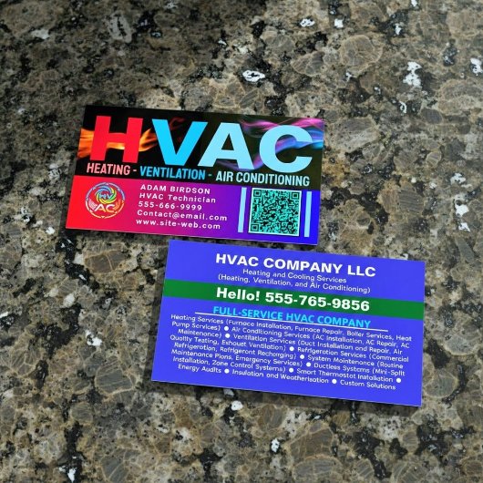 Aangepast HVAC-bedrijfslogo QR-code | Professionel Visitekaartje