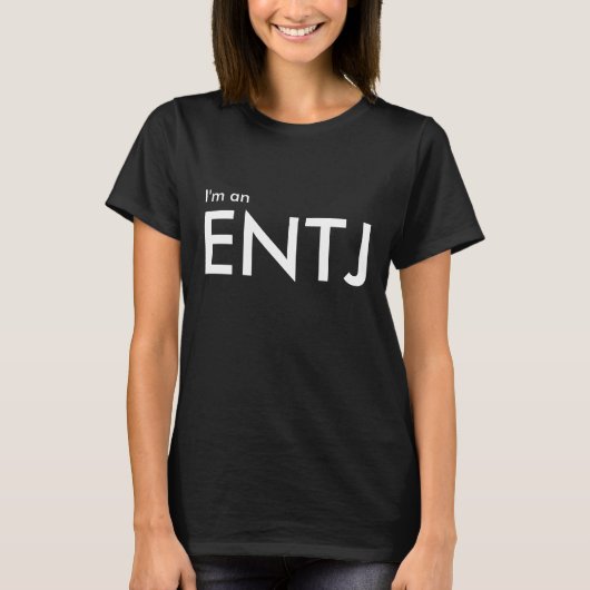Aangepast I als ENTJ - Zwarte T-shirt voor persoon (Voorkant)
