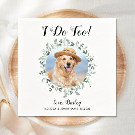 Aangepast I doe te veel Eucalyptus Pet Photo Dog W Servet