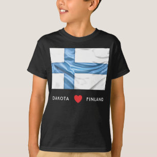 Aangepast I-hartvlag van Finland T-shirt