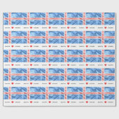 Aangepast-I-hartvlag van IJsland Cadeaupapier (Vlak)