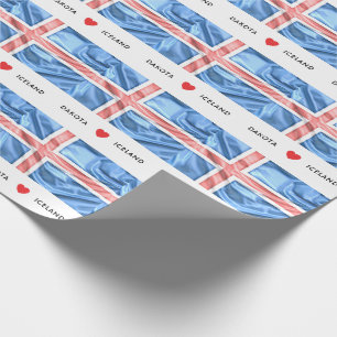 Aangepast-I-hartvlag van IJsland Cadeaupapier