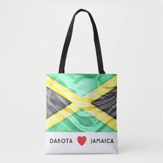 Aangepast I Hartvlag van Jamaica Tote Bag (Voorkant)