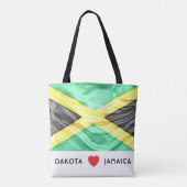 Aangepast I Hartvlag van Jamaica Tote Bag (Achterkant)