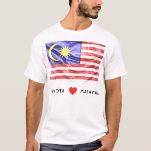 Aangepast I Hartvlag van Maleisië T-shirt