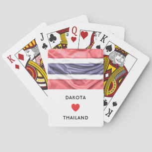 Aangepast-I-hartvlag van Thailand Pokerkaarten