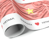 Aangepast-I-hartvlag van Vietnam Cadeaupapier (Rol Hoek)