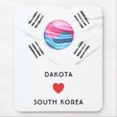 Aangepast-I-hartvlag van Zuid-Korea Muismat (Voorkant)