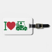 Aangepast I Heart Golfing Golf Bag Label Bagagelabel (Voorkant horizontaal)