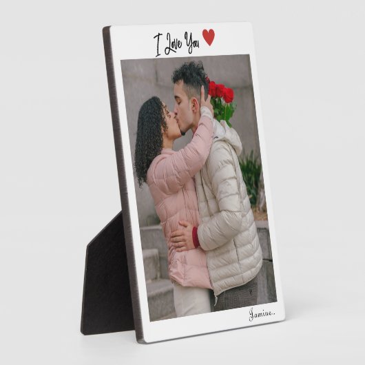 Aangepast I hou van Aangepaste foto Fotoplaat (Zijkant)