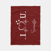 Aangepast I hou van je hartslag Fleece Deken (Voorkant)