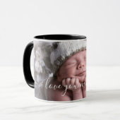 Aangepast I hou van je mammie fotosjabloon Mok (Voorkant links)