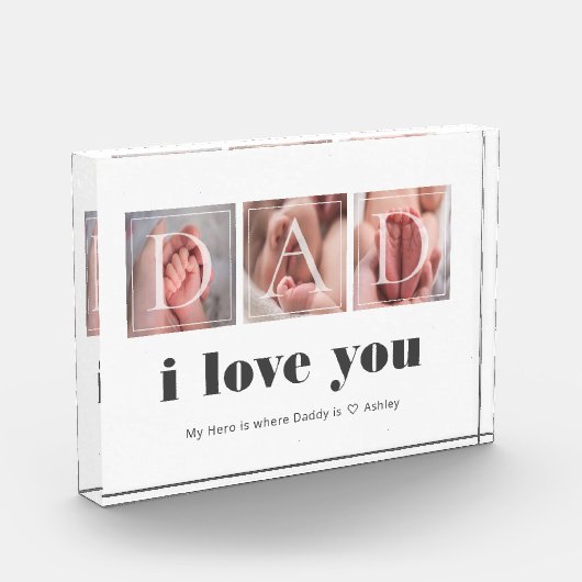 Aangepast I hou van je vader fotoblok (Links)