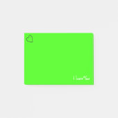 Aangepast I hou van jou | Vibrant Green Post-it® Notes (Voorkant)