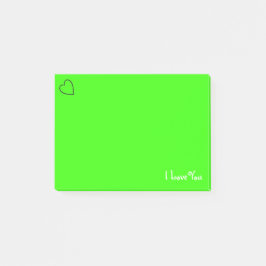 Aangepast I hou van jou | Vibrant Green Post-it® Notes