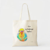 Aangepast  I hou van mijn boedgerigar paraket Tote Bag (Voorkant)