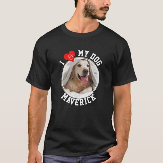 Aangepast I hou van MIJN DOG T-shirt (Voorkant)