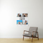 Aangepast I hou van mijn Vriendin 4 foto Wandkleed (In situ)