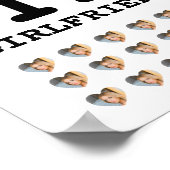 Aangepast I hou van mijn vriendin foto grappig Poster (Hoek)