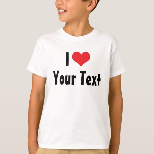 Aangepast I Love T-Shirt (Voorkant)
